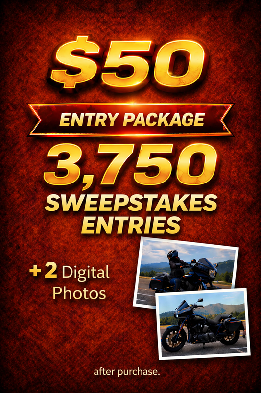 $50 Entry Package - 3,750 Sweepstakes Entries